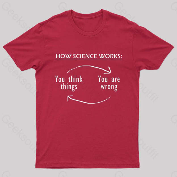 How Science Works Nerd T-Shirt Red / S