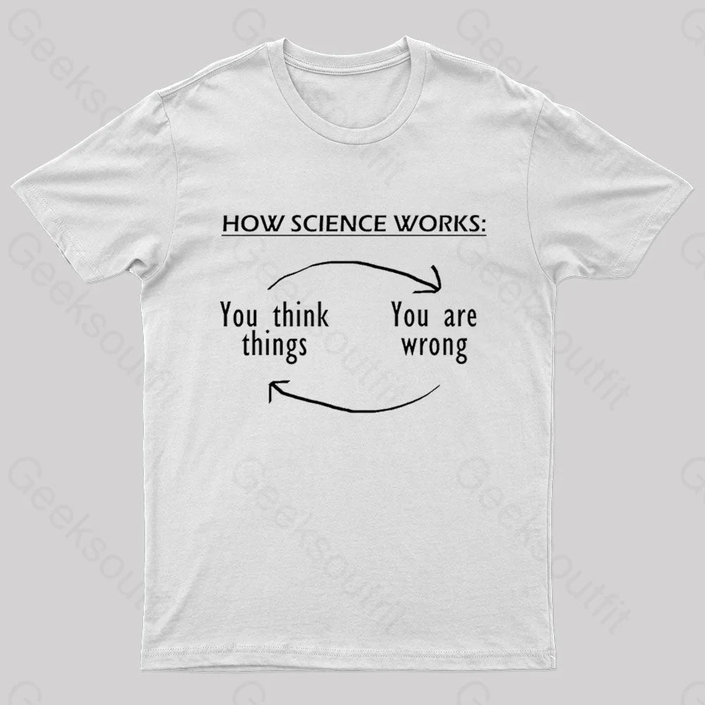 How Science Works Nerd T-Shirt White / S