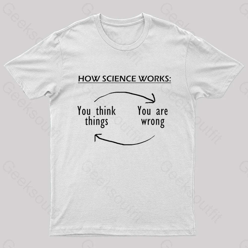 How Science Works Nerd T-Shirt White / S