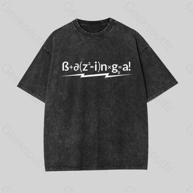How To Calculate Geek Washed T-Shirt Black / S