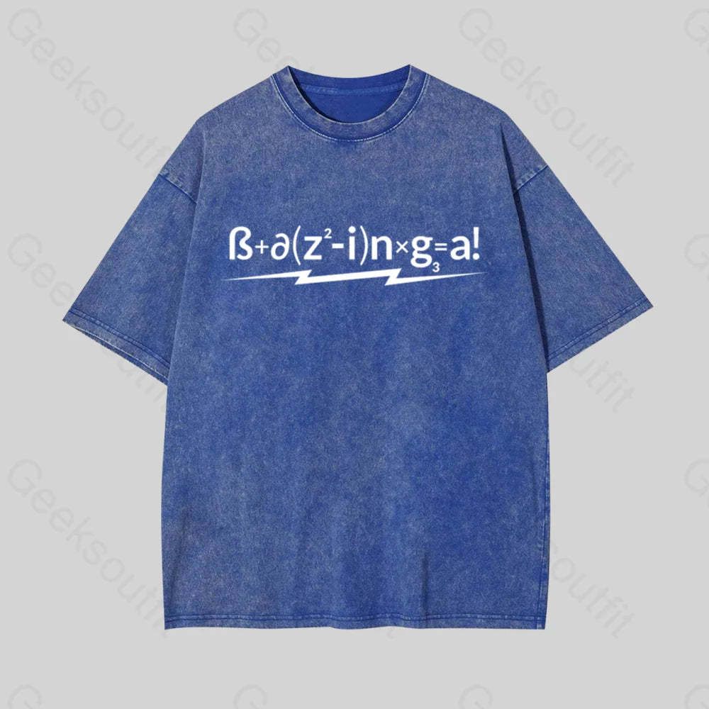 How To Calculate Geek Washed T-Shirt Blue / S