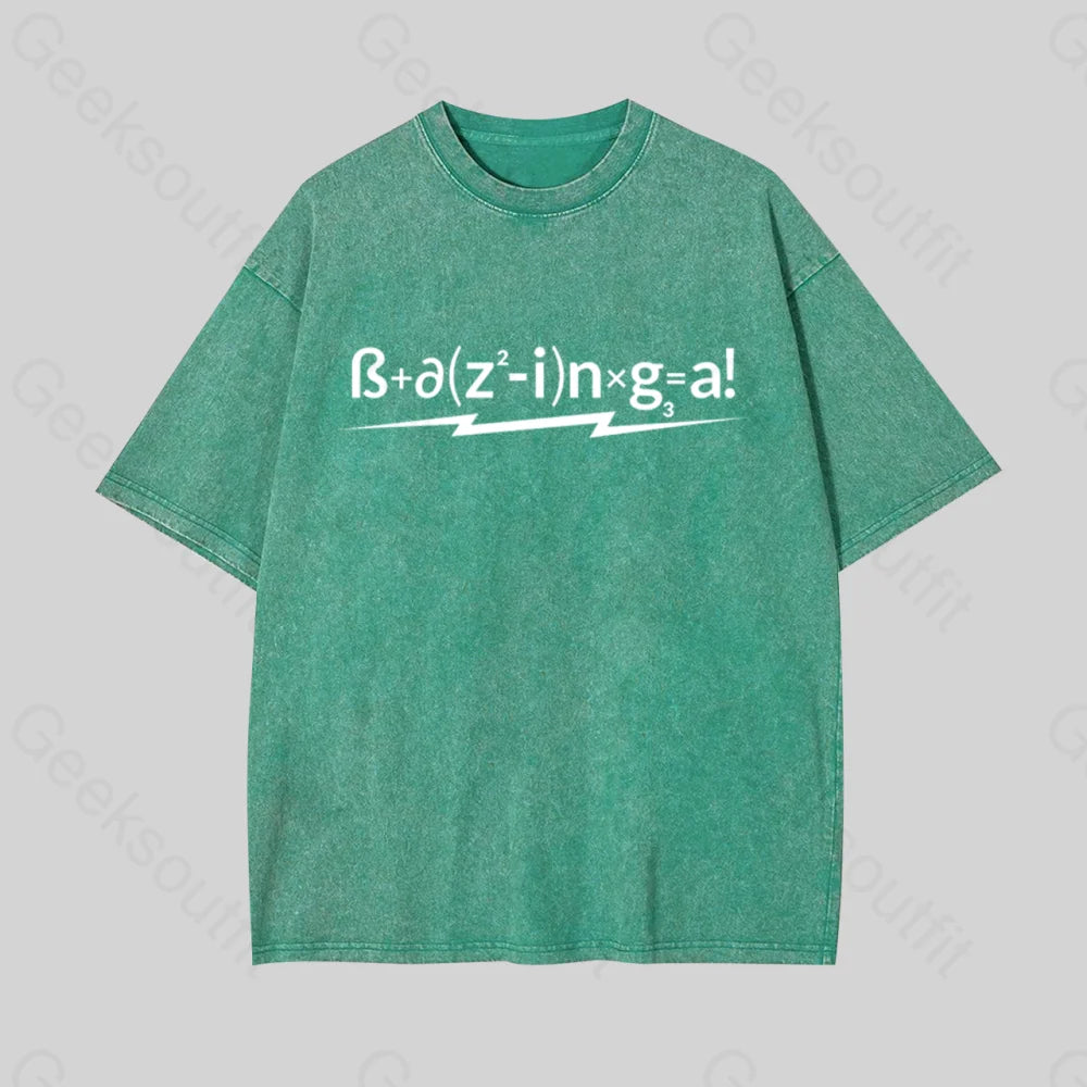How To Calculate Geek Washed T-Shirt Grass Green / S