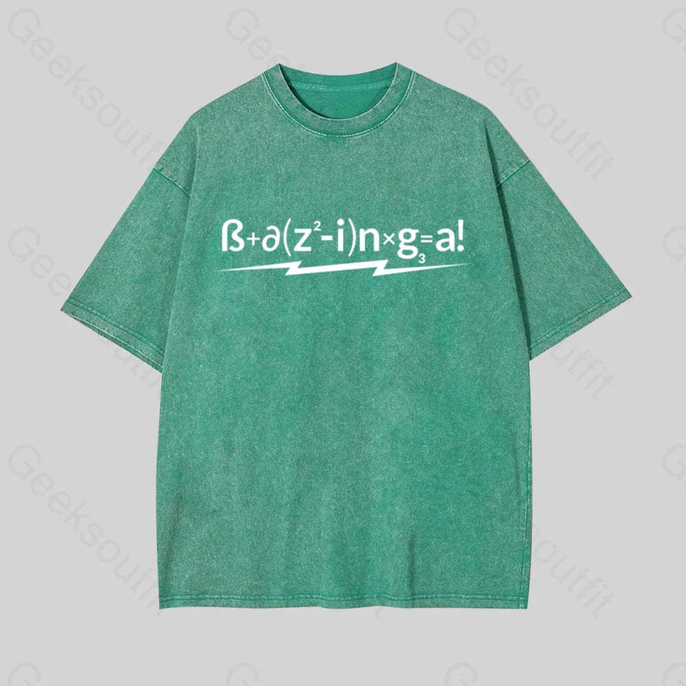 How To Calculate Geek Washed T-Shirt Grass Green / S