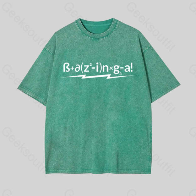 How To Calculate Geek Washed T-Shirt Grass Green / S