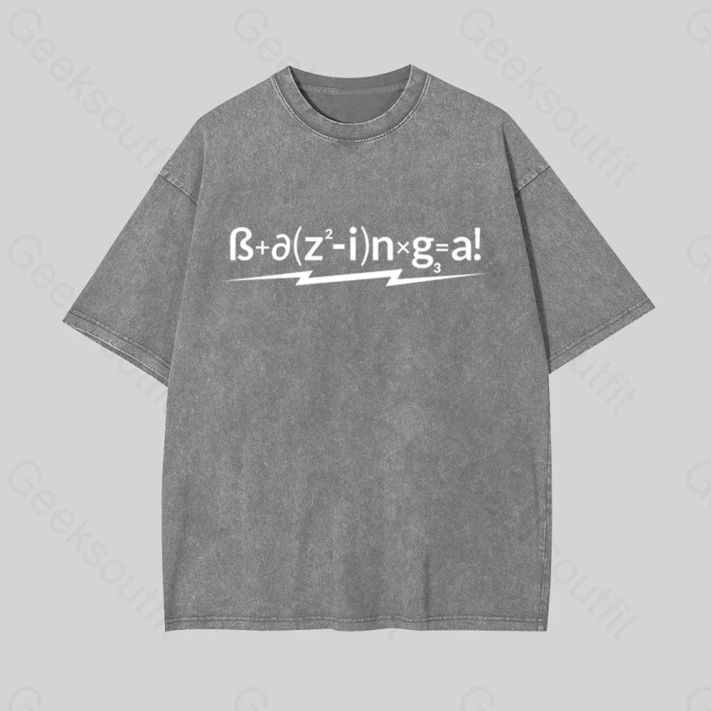 How To Calculate Geek Washed T-Shirt Grey / S