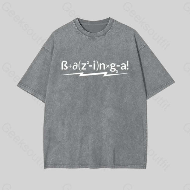 How To Calculate Geek Washed T-Shirt Grey / S