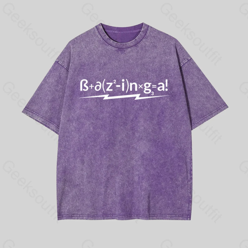 How To Calculate Geek Washed T-Shirt Purple / S