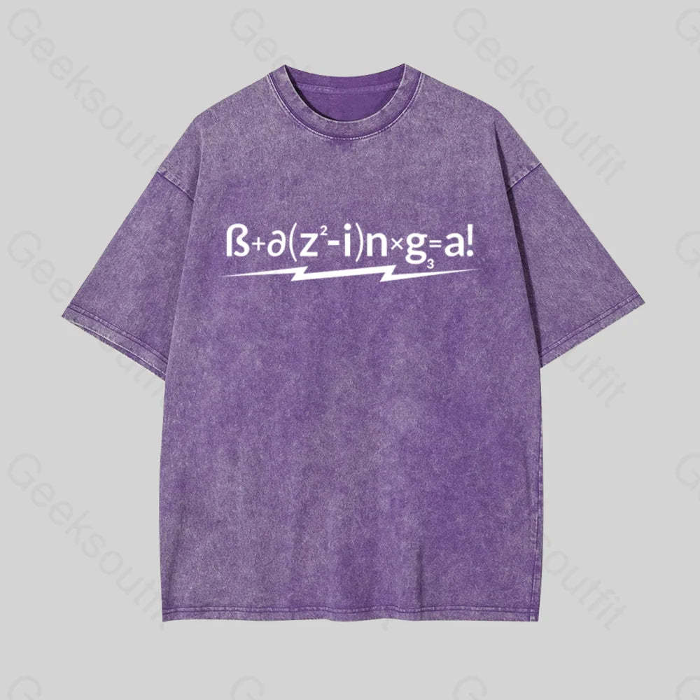 How To Calculate Geek Washed T-Shirt Purple / S