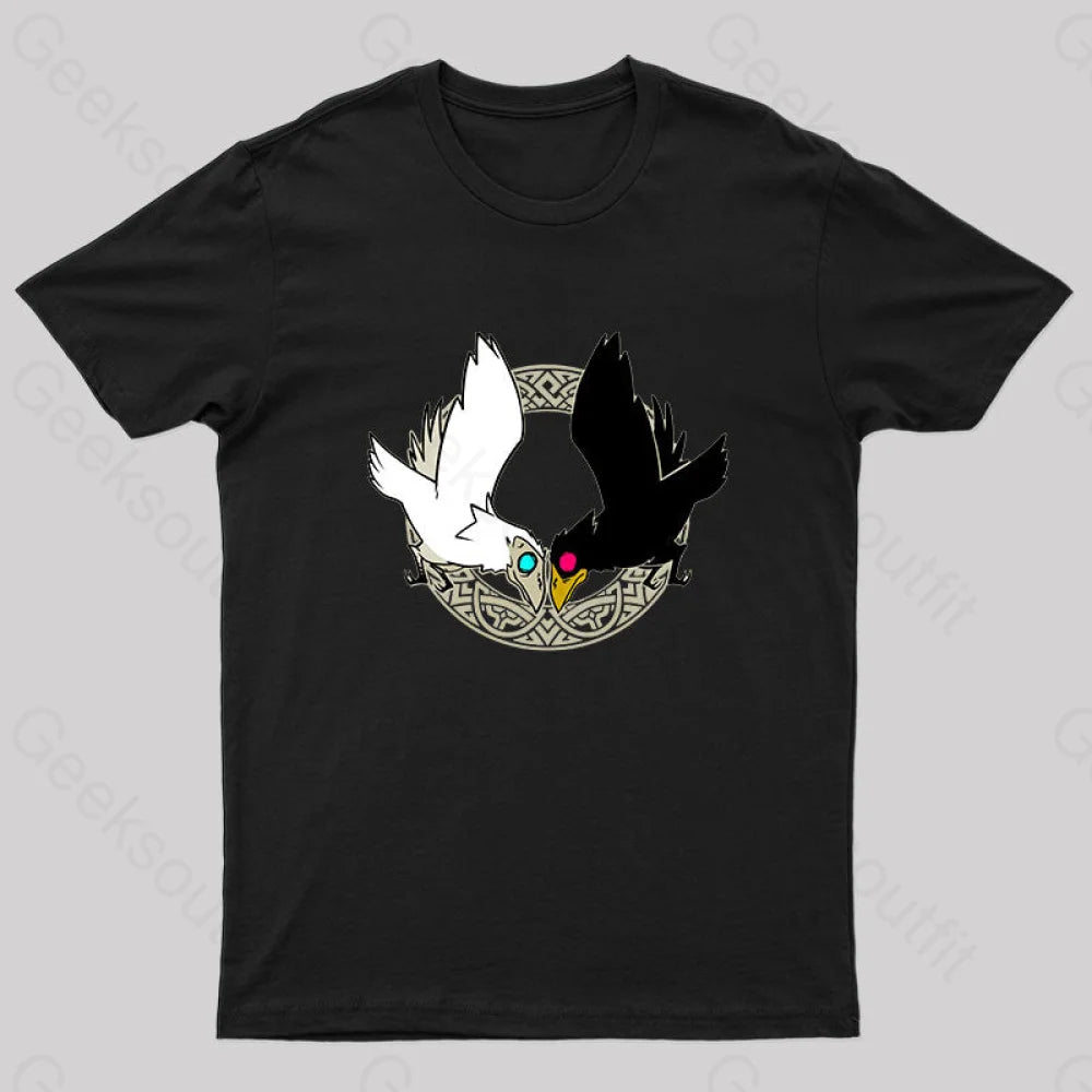 Hugin & Munin Geek T-Shirt Black / S
