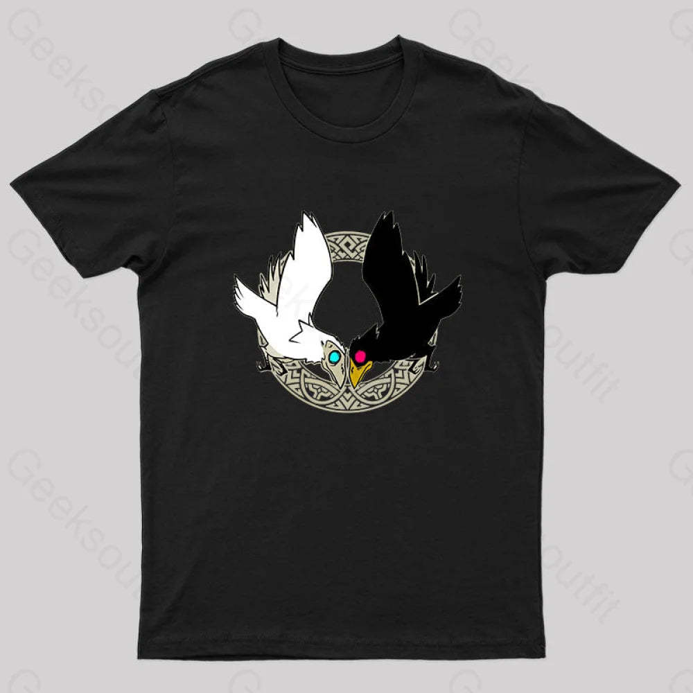 Hugin & Munin Geek T-Shirt Black / S