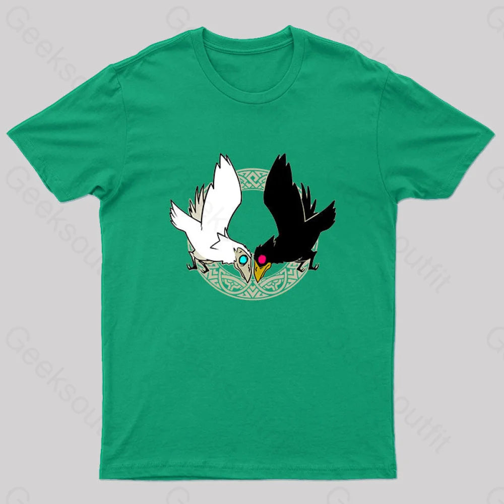 Hugin & Munin Geek T-Shirt Green / S