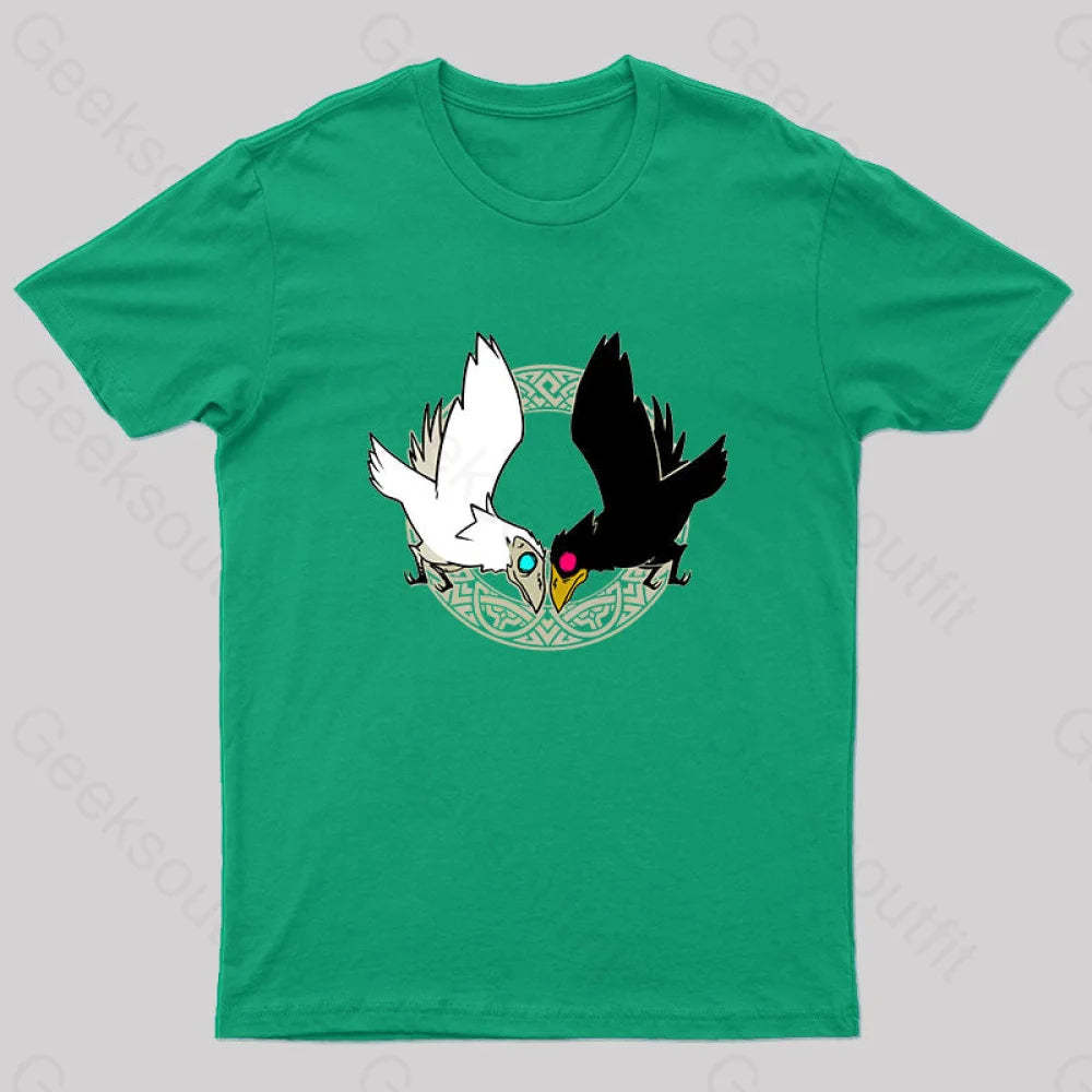 Hugin & Munin Geek T-Shirt Green / S