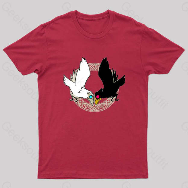 Hugin & Munin Geek T-Shirt Red / S