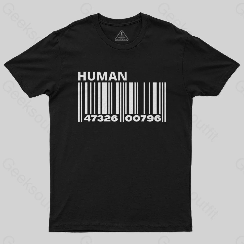 Geeksoutfit Human Barcode Geek T-Shirt for Sale