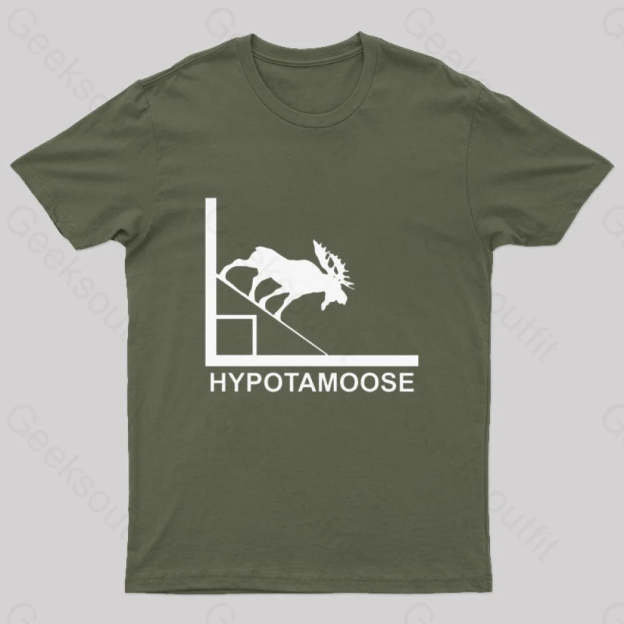 Hypotamoose Pun T-Shirt Army Green / S