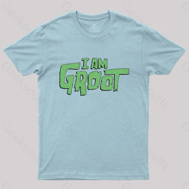 I Am Groot T-Shirt Light Blue / S
