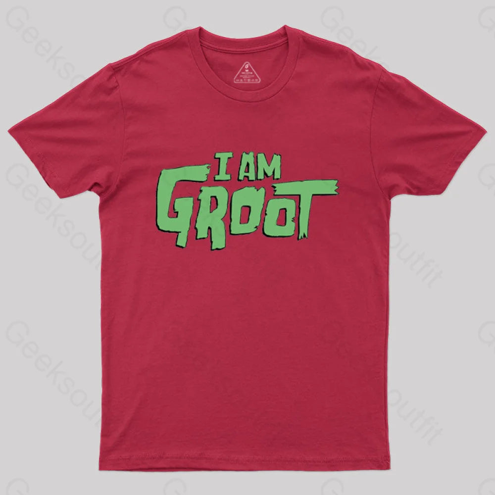 I Am Groot T-Shirt Red / S
