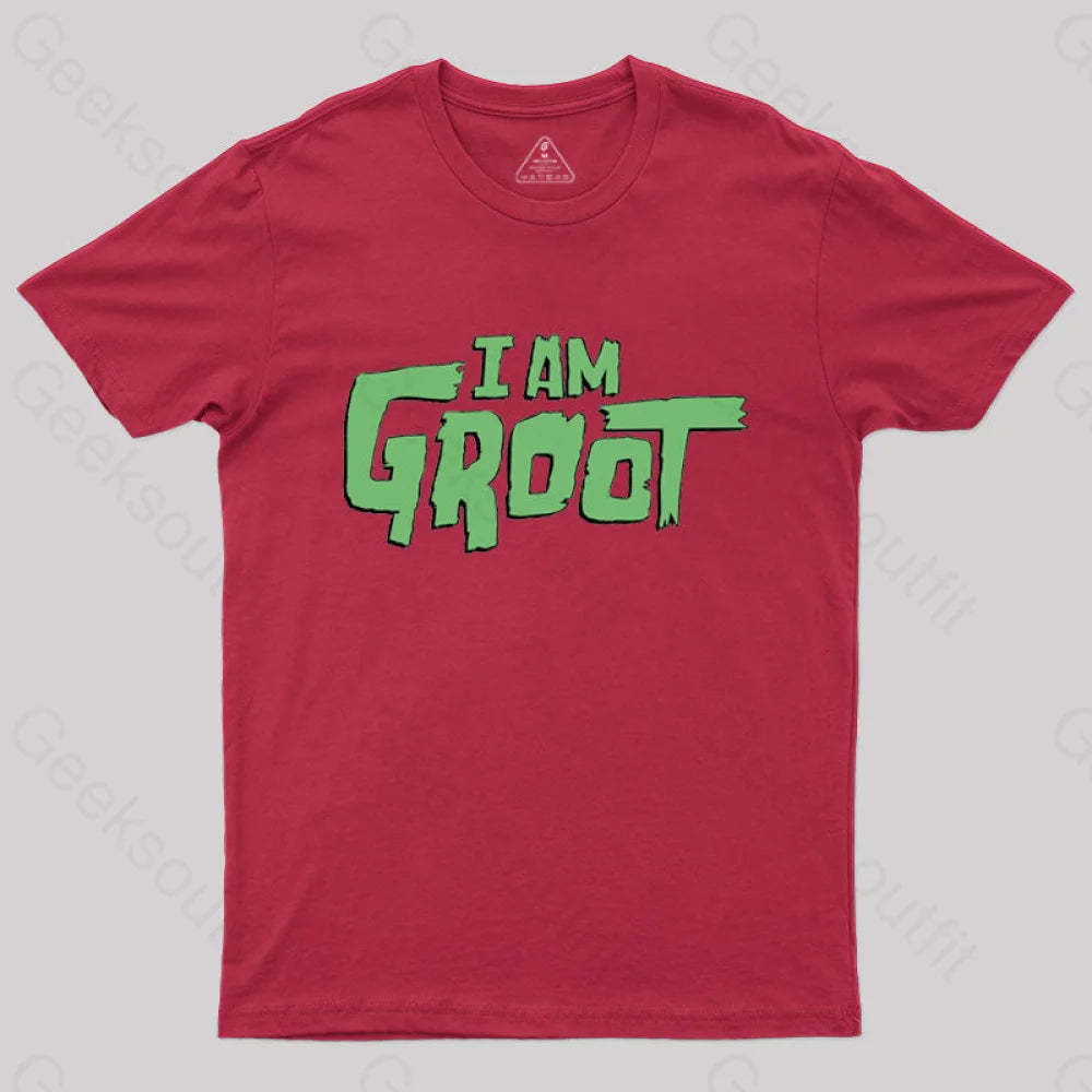 I Am Groot T-Shirt Red / S