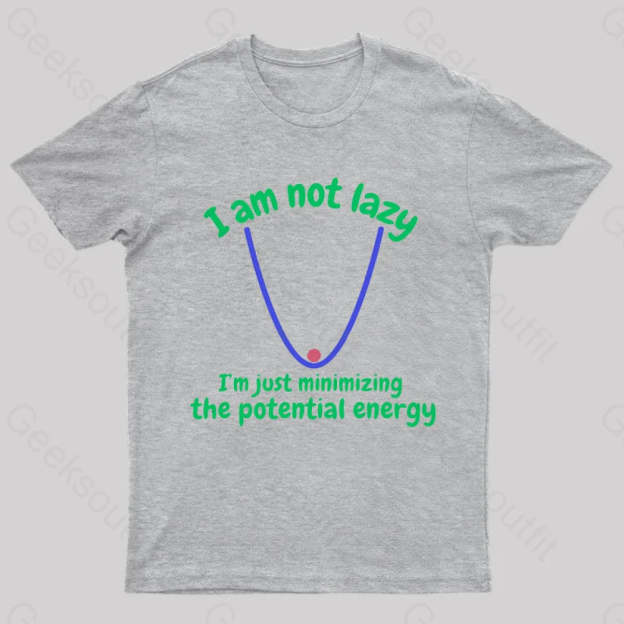 I Am Just Minimizing The Potential Energy Nerd T-Shirt Grey / S