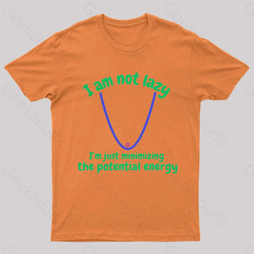 I Am Just Minimizing The Potential Energy Nerd T-Shirt Orange / S