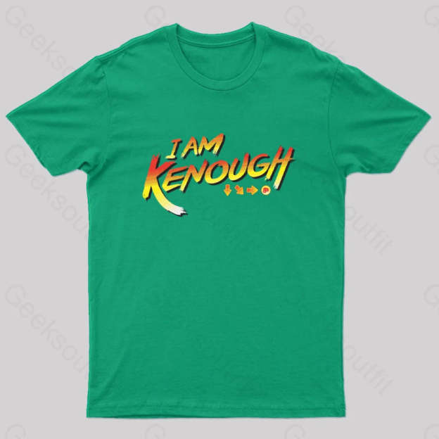 I Am Kenough Fight Nerd T-Shirt Green / S