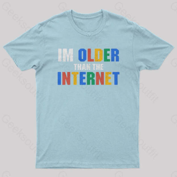 I Am Older Than The Internet Nerd T-Shirt Light Blue / S