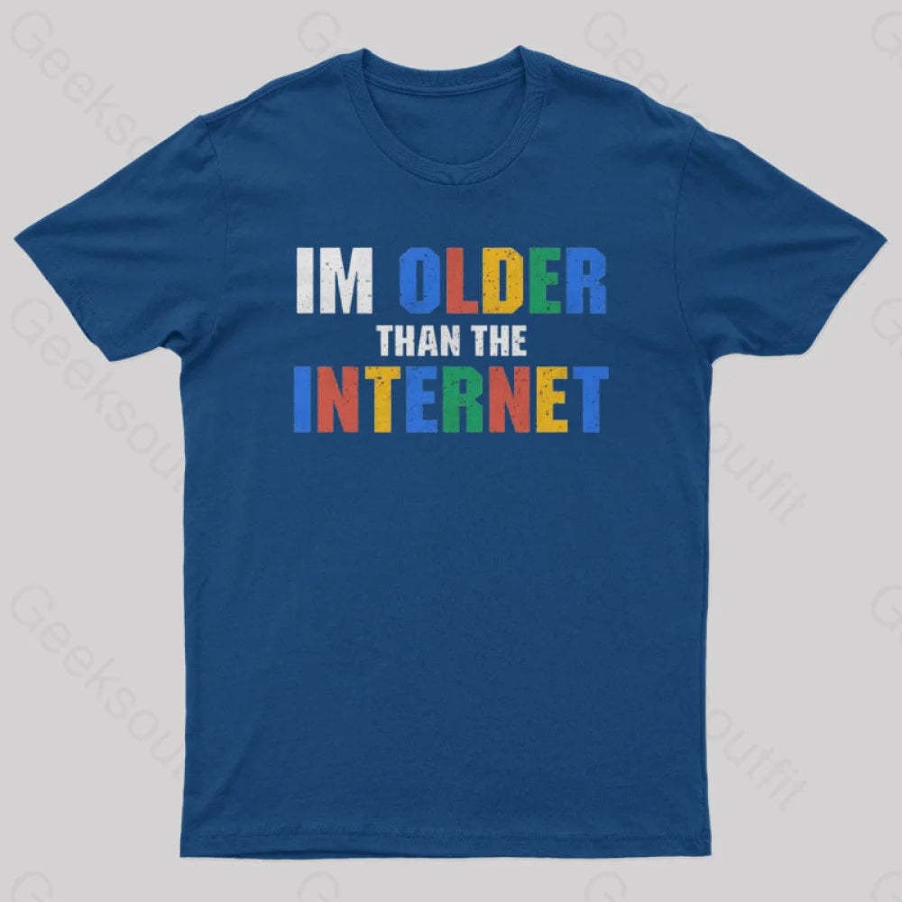 I Am Older Than The Internet Nerd T-Shirt Navy / S