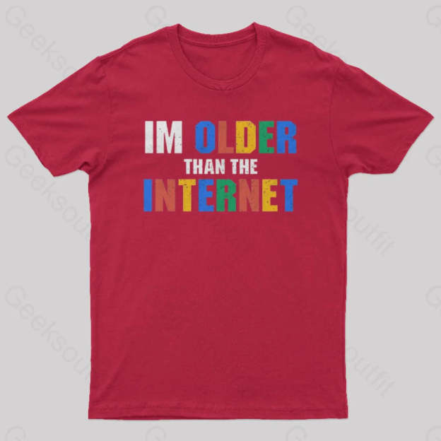 I Am Older Than The Internet Nerd T-Shirt Red / S