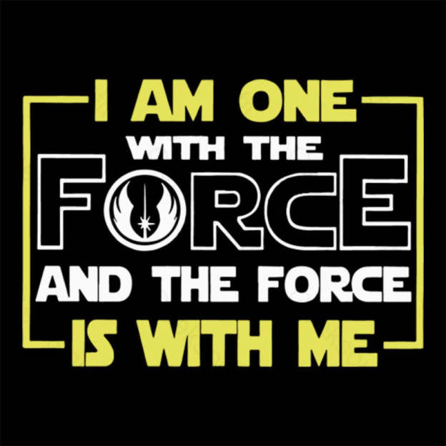 I Am One With The Force Nerd T-Shirt