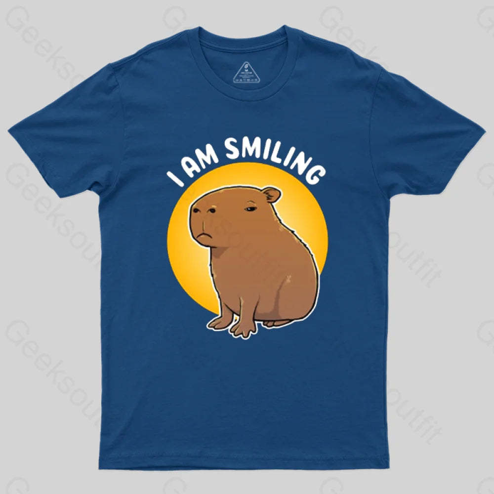I Am Smiling T-Shirt Navy / S