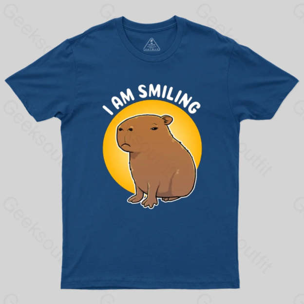 I Am Smiling T-Shirt Navy / S
