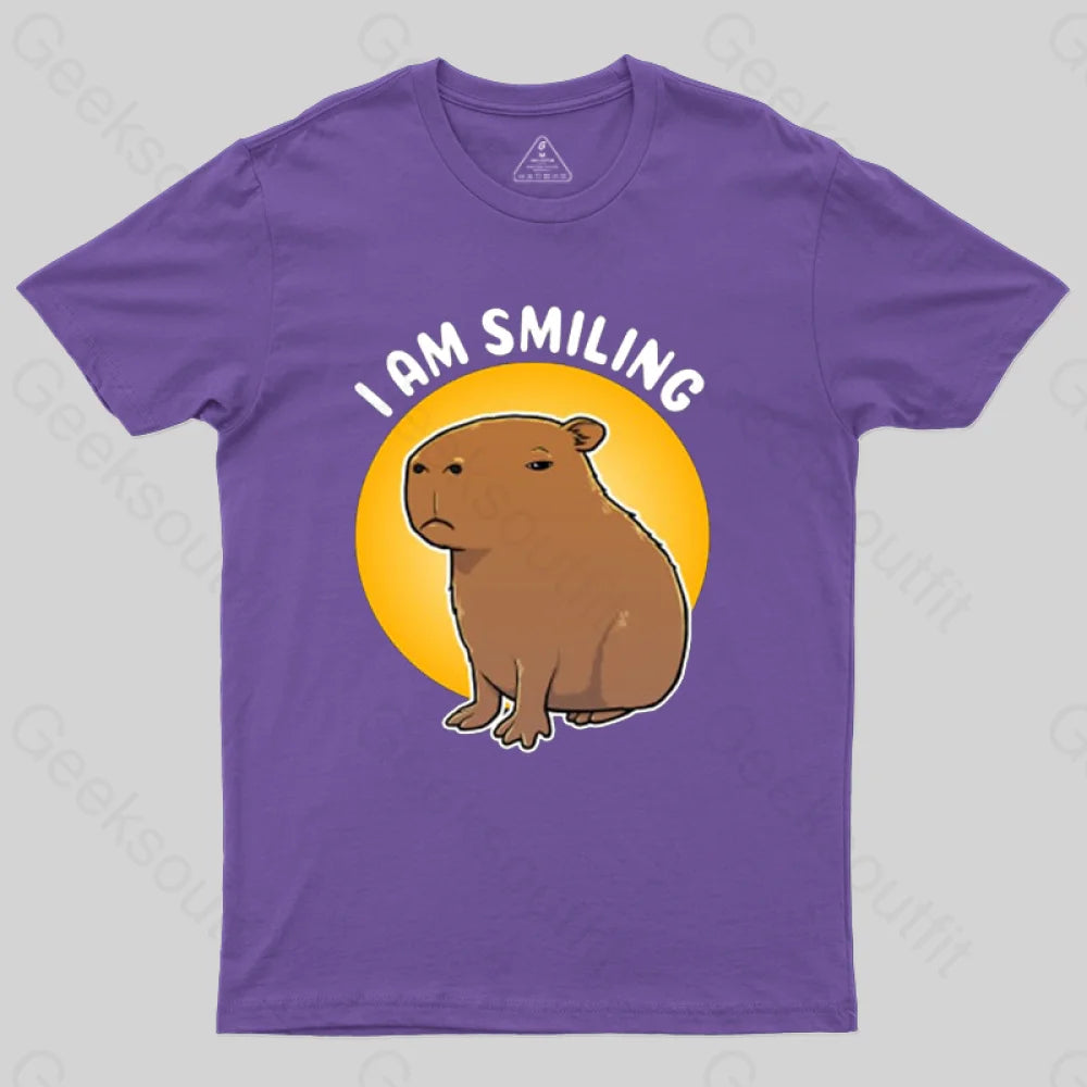 I Am Smiling T-Shirt Purple / S
