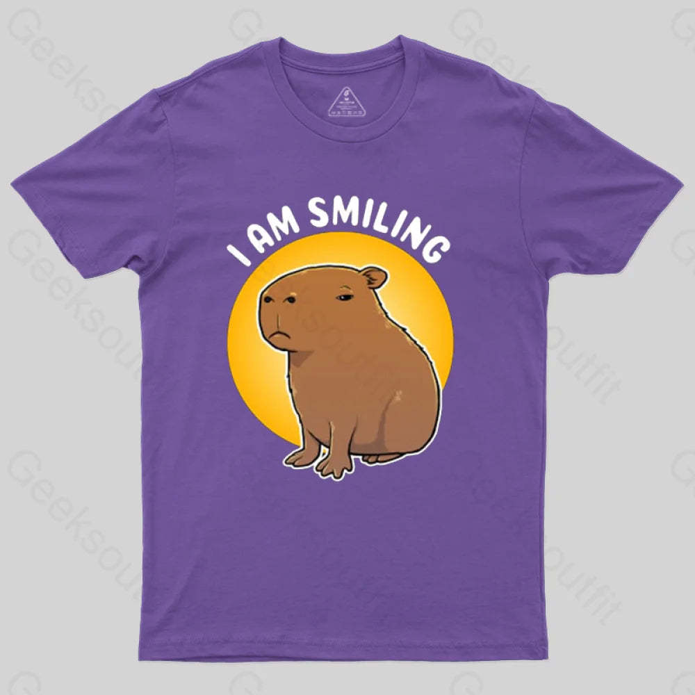 I Am Smiling T-Shirt Purple / S