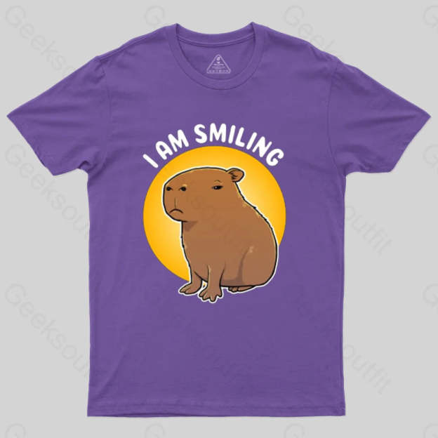I Am Smiling T-Shirt Purple / S