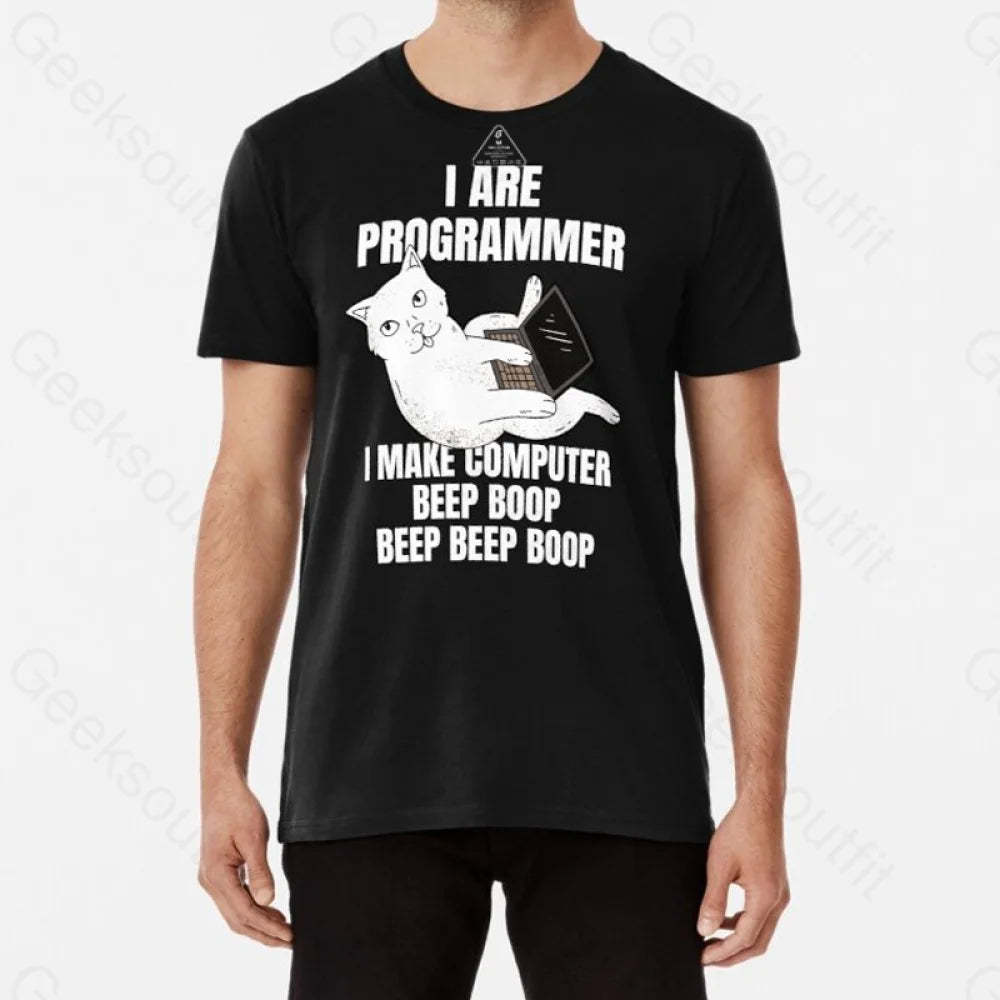 I Are Programmer Computer Cat T-Shirt - Geeksoutfit