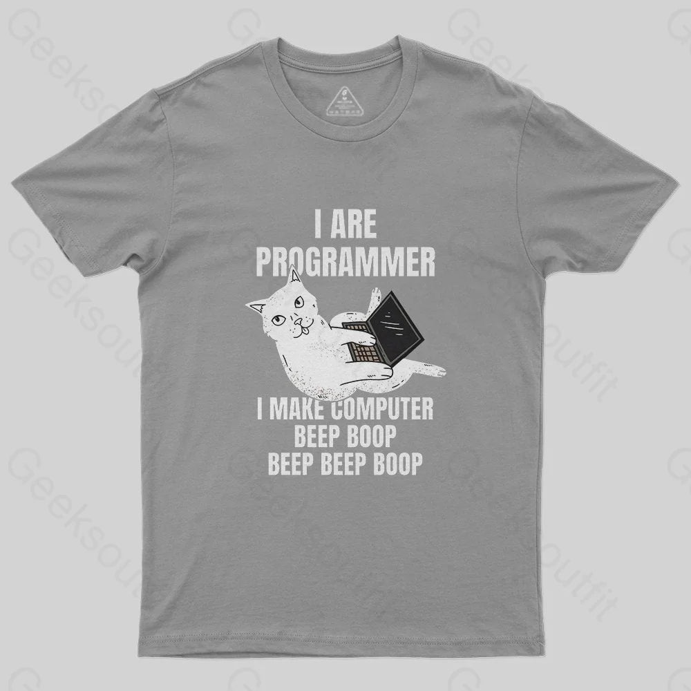I Are Programmer Computer Cat T-Shirt - Geeksoutfit