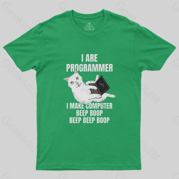 I Are Programmer Computer Cat T-Shirt - Geeksoutfit