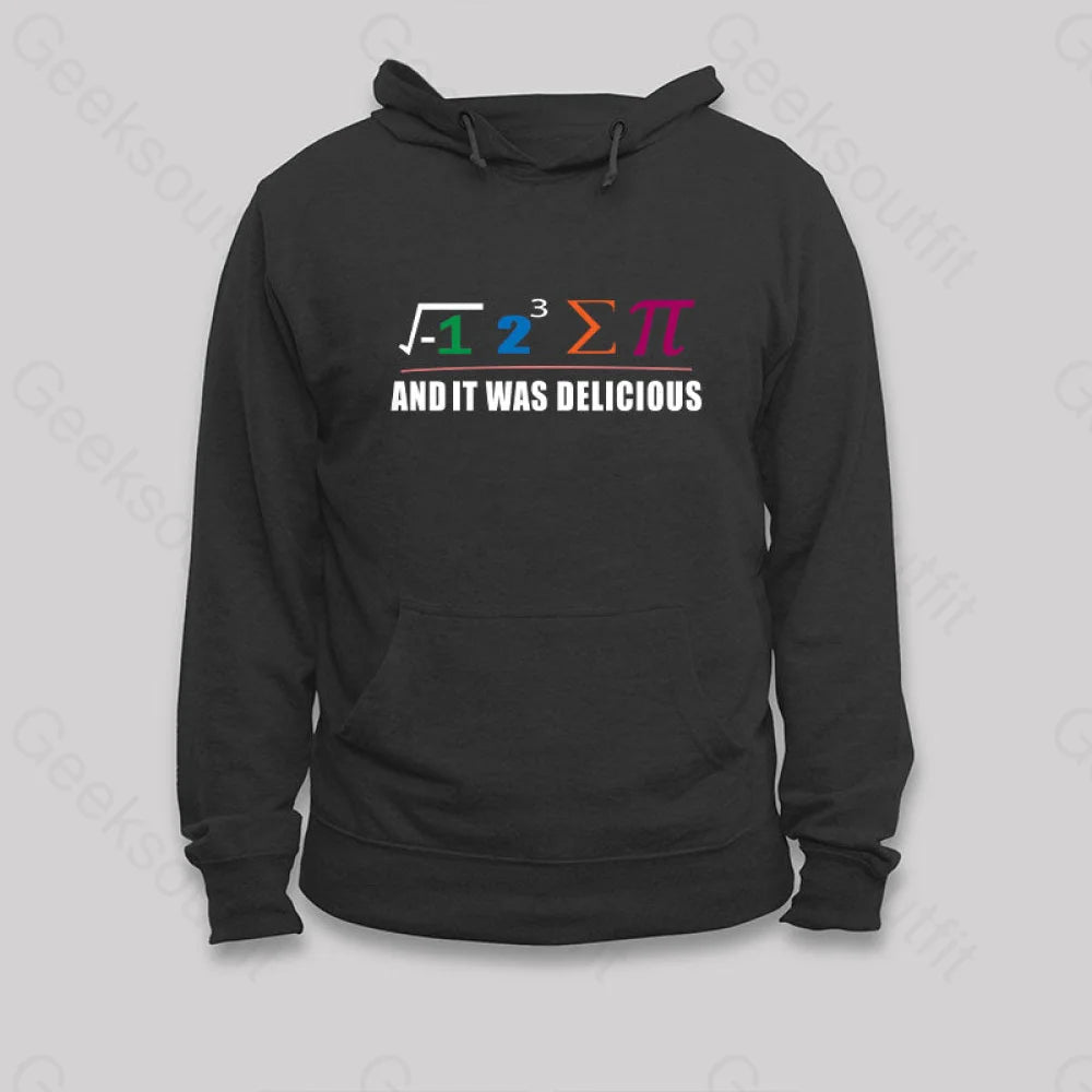I Ate Some Pie And It Was Delicious Pi Math Classic Hoodie Black / S