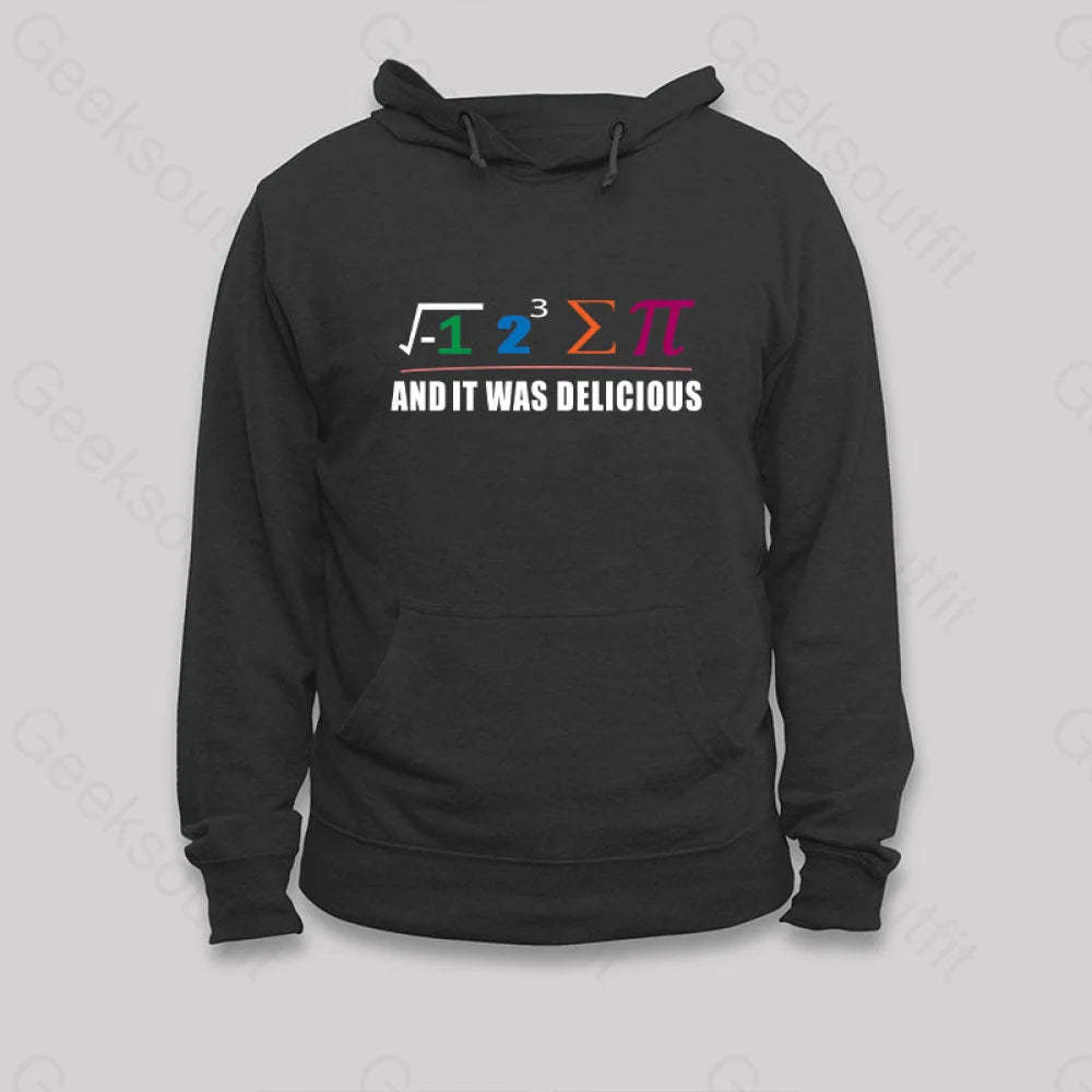 I Ate Some Pie And It Was Delicious Pi Math Classic Hoodie Black / S