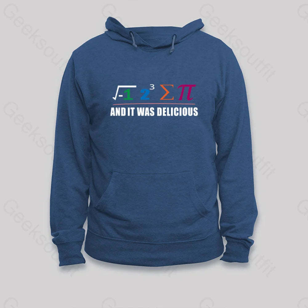 I Ate Some Pie And It Was Delicious Pi Math Classic Hoodie Dark Blue / S