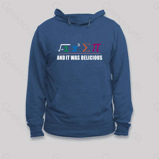 I Ate Some Pie And It Was Delicious Pi Math Classic Hoodie Dark Blue / S