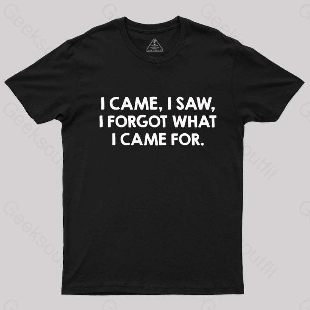 I Came And Saw Nerd T-Shirt Black / S