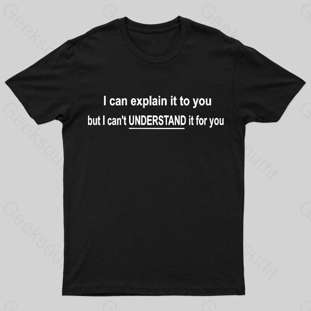 I Can Explain It To You But Can’t Understand For Your Nerd T-Shirt Black / S