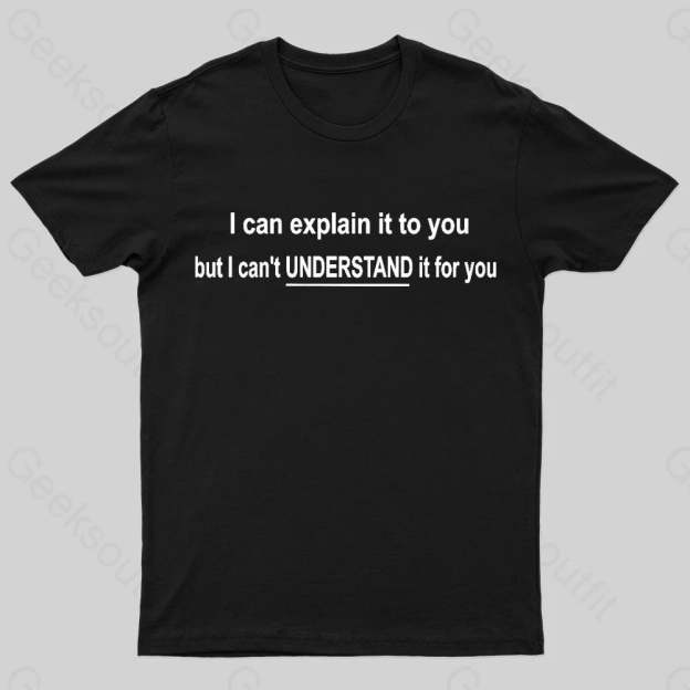 I Can Explain It To You But Can’t Understand For Your Nerd T-Shirt Black / S