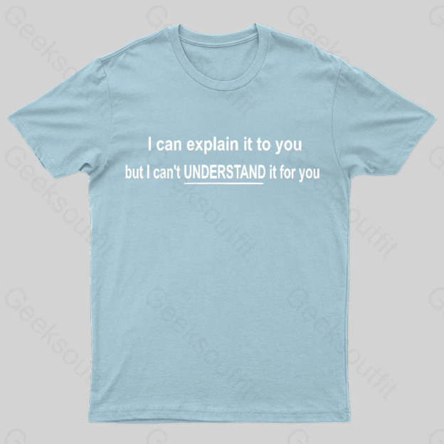 I Can Explain It To You But Can’t Understand For Your Nerd T-Shirt Light Blue / S