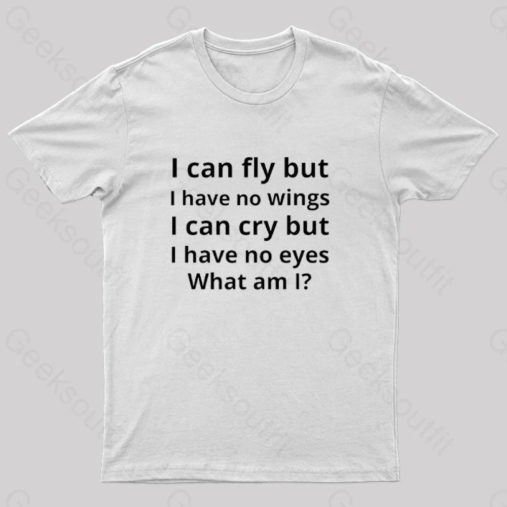 I Can Fly But Have No Wings Geek T-Shirt White / S