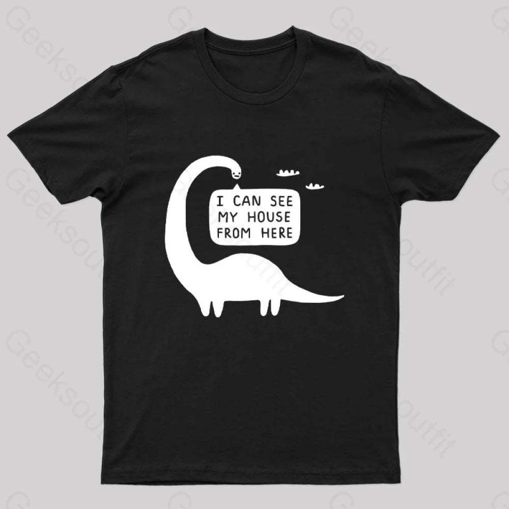 I Can See My House From Here Nerd T-Shirt Black / S