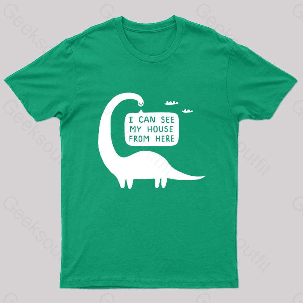 I Can See My House From Here Nerd T-Shirt Green / S
