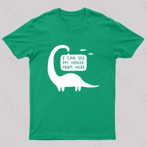I Can See My House From Here Nerd T-Shirt Green / S