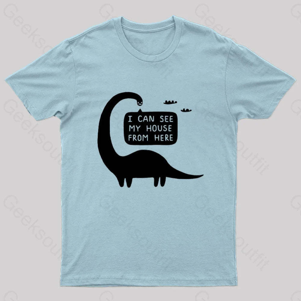 I Can See My House From Here Nerd T-Shirt Light Blue / S